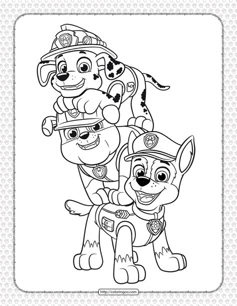 Paw Patrol Printable Coloring Page