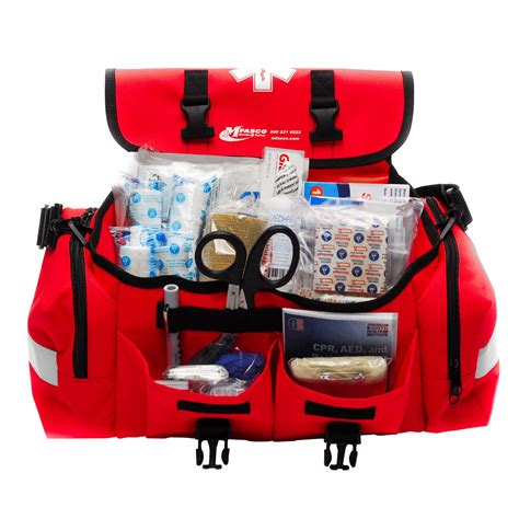 MFASCO - First Aid Kit - Complete Emergency Response Trauma Bag - for Natural Disasters - Red ...