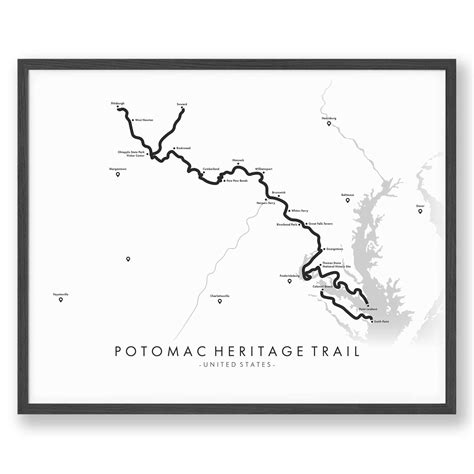 Potomac Heritage Trail Map Potomac Heritage Trail Poster - Etsy