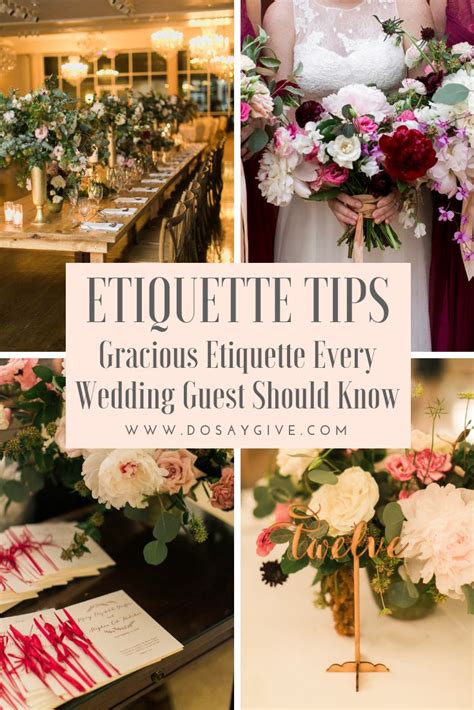 The Do's and Don'ts of Gracious Wedding Guest Etiquette Do | Wedding guest etiquette, Wedding ...