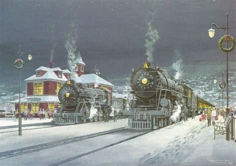 Christmas Card | Train art, Train pictures, Train posters