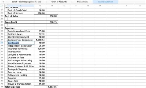 Excel Accounting And Bookkeeping (Template Included) | Bench for Excel ...