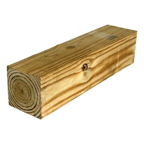 6 in. x 6 in. x 8 ft. #2 Pressure-Treated Ground Contact Southern Pine Timber 260691 - The Home ...