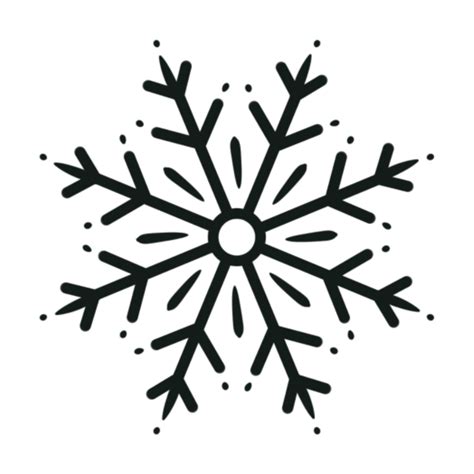 Silhouette of snowflake. 14498901 PNG