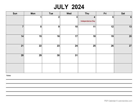 Blank July 2024 Calendar - Maren Bathsheba