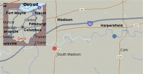 Map for Grand River, Ohio, white water, Harpersfield Dam to Hidden Valley