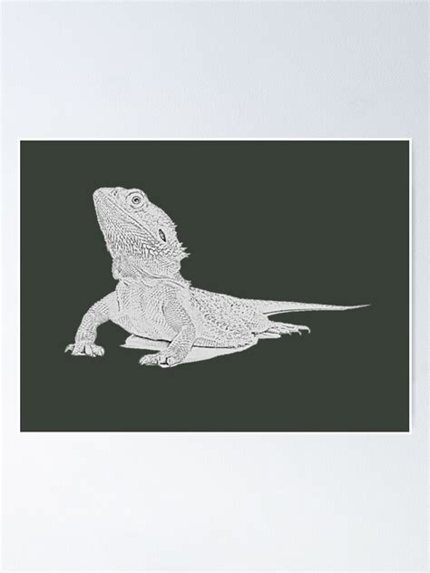 "bearded dragon — pencil sketch" Poster for Sale by kasiegillette ...