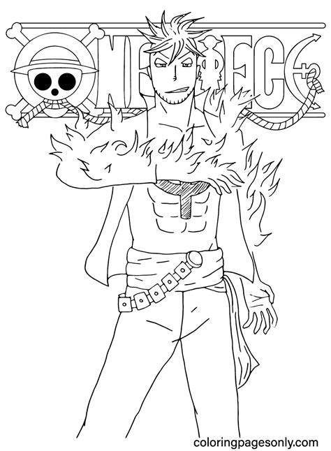 Marco One Piece Coloring Page PDF - Free Printable Coloring Pages