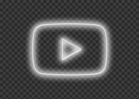 HD Black & Red Neon Round Youtube YT Sign Symbol PNG | Citypng