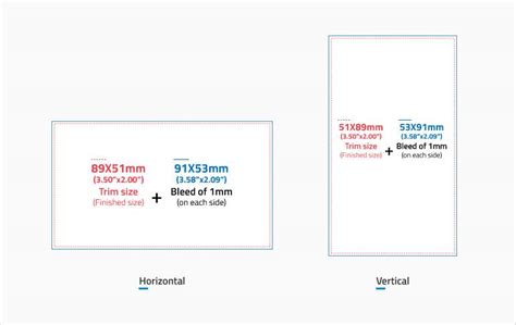 Print Card : Standard Business Card Measurements