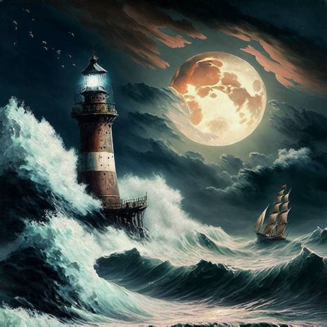 Lighthouse in a storm by TheNocturnalSpirit on DeviantArt