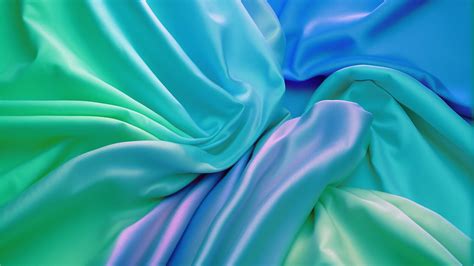 Blue, Green Silky Fabric Free Stock Photo - Public Domain Pictures