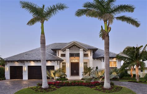 Transitional West Indies Home - The Neapolitan - Weber Design Group, Inc. Naples, Florida | West ...