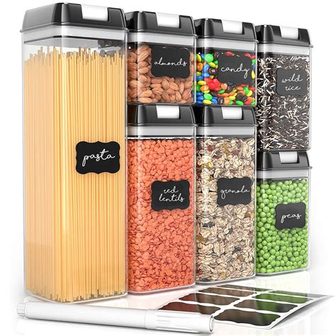 Buy Simply GourmetFood Storage Containers for Kitchen Organization - Pack of 7 BPA-Free Airtight ...