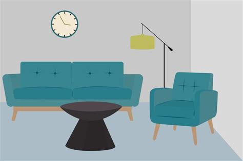 Premium Vector | Living room interior