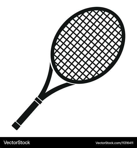 Tennis racket icon simple style Royalty Free Vector Image