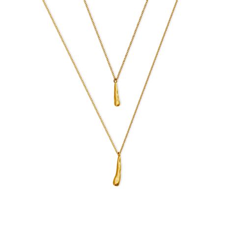 Double Chain Gold Necklace Set of 2 Combo Necklaces Set - Etsy