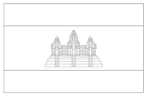 Free Printable Cambodia Flag coloring page - Download, Print or Color Online for Free