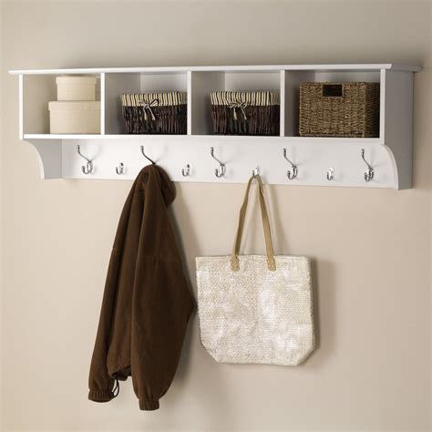 Prepac White 9-Hook Wall Mounted Coat Rack at Lowes.com