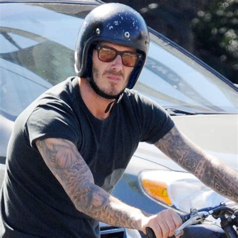 David Beckham Avoids Injury in Scary Motorcycle Incident