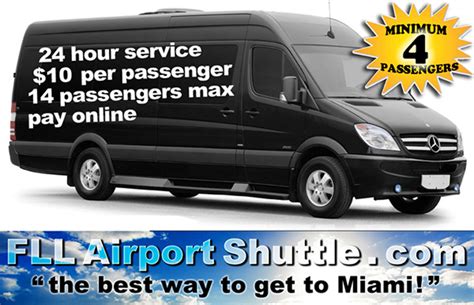 Fort Lauderdale Airport Shuttle by Florida Shuttle Van Service 954-249-8991