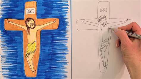 How to draw Jesus dying on the cross to save us from sin @artmakeslifemeri - YouTube