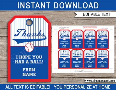 Free Printable Baseball Tags Free Printable - vrogue.co