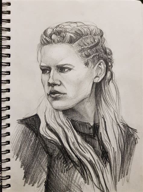 Pencil drawing. Lagertha. Vikings. | Pencil drawings, Drawings, Vikings