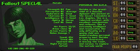 Lilura1 cRPG: Fallout 1 SPECIAL Stats