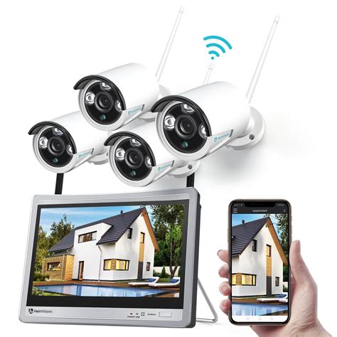 HeimVision HM241 Wireless Security Camera System, 8CH 1080P NVR System 4pcs 960P 1.3MP WIFI IP ...