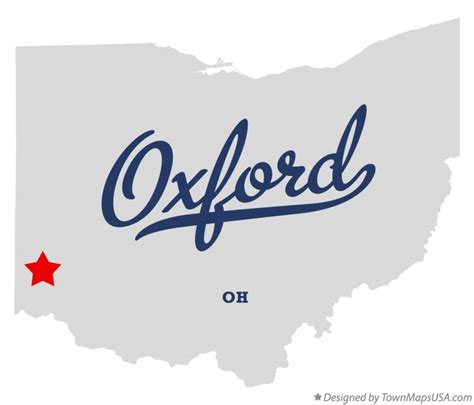 Map of Oxford, Butler County, OH, Ohio