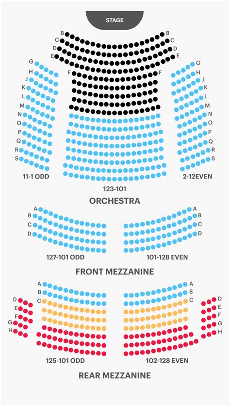 John Golden Theatre Seating Chart Map, HD Png Download , Transparent ...