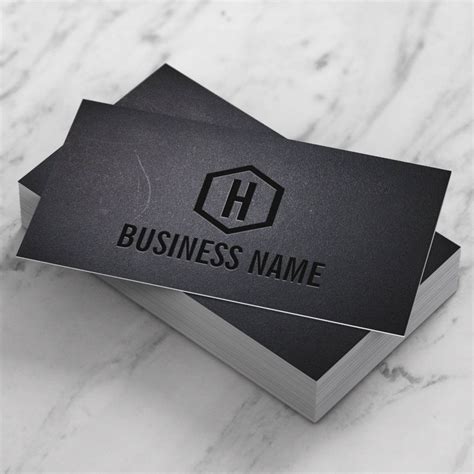 Construction Monogram Modern Black Professional Business Card | Zazzle | Professional business ...