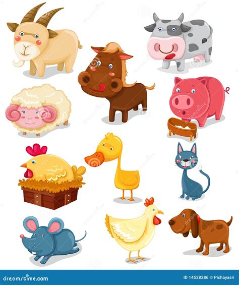 Farm Animals Vector Illustration | CartoonDealer.com #34685610