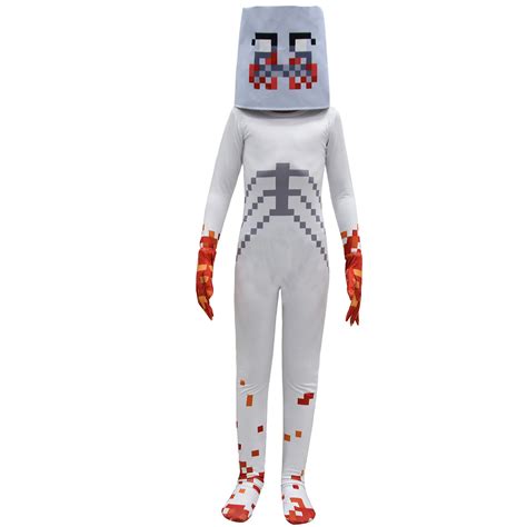 Minecraft Scp 096 Cosplay Costume Halloween Jumpsuit with Mask Outfits - GetLoveMall cheap ...