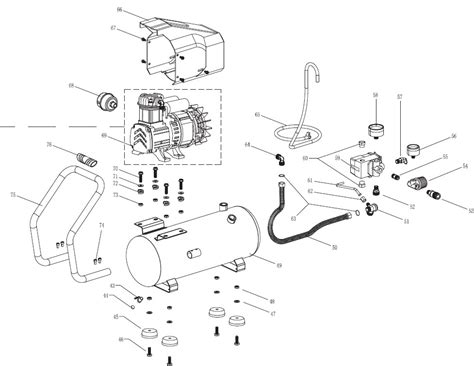 Husky 4 Gal Air Compressor, BS1004W - Parts