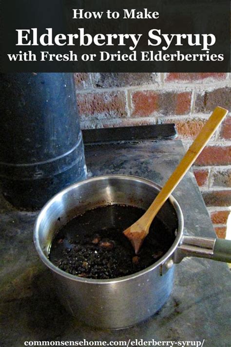 How to Make Elderberry Syrup with Fresh or Dried Berries