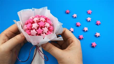 Lucky Star Flower Bouquet | Paper Crafts - YouTube