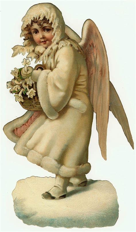 Victorian Angel: Vintage Christmas Clip Art