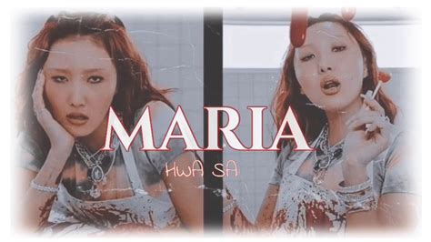 Hwasa Maria Lyrics (화사 마리아 가사) [Color Coded Lyrics/Han/Rom/Eng] - YouTube