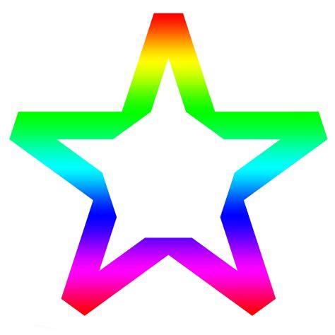 Star,clipart,outline,shape,rainbow - free image from needpix.com