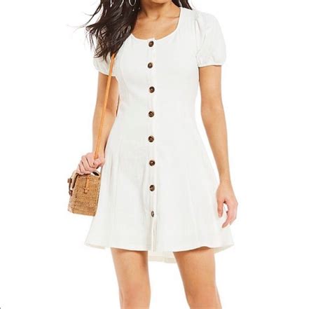 White Button Down Dress in 2021 | White linen dresses, Short sleeve dresses, Dresses with sleeves