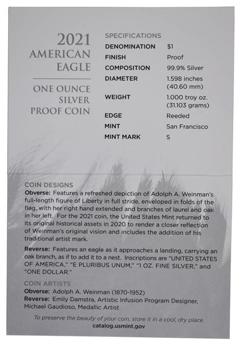 2021-S Silver Eagle, Type 2 Reverse, Proof • Liberty Coin