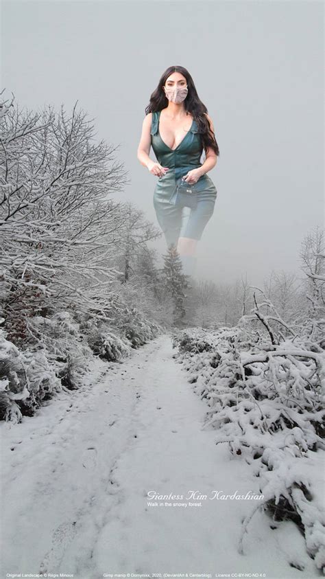 Giantess109 Kim Kardashian, snowy forest. by Domynixx on DeviantArt