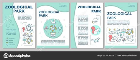 Zoological Park Brochure Template Layout. Animals Species For Zoo ...