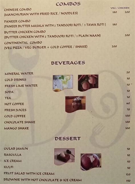 Menu at Brindavan Ice & Spice, Nagpur