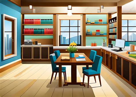 Meeting Room Corporate Office Background Illustration, Business, Office, Illustration Background ...