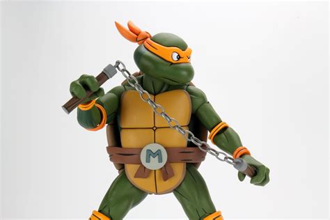 NECA Brings The Party: Michelangelo Completes The 1/4 Scale TMNT Cartoon Line-up!