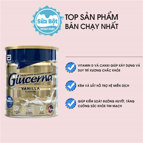 Sữa Glucerna Úc cho người tiểu đường 850g