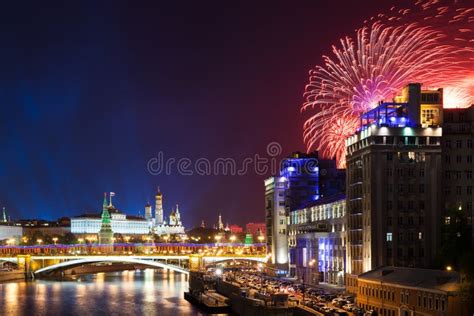 Victory Day Celebrations in Moscow, Russia. Editorial Stock Image - Image of firework, christian ...